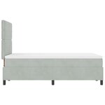 vidaXL Lit à ressort avec matelas et lumière LED Gris clair 120x200 cm Velours
