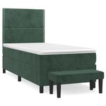 vidaXL Sommier à lattes de lit et matelas Vert foncé 80x200 cm Velours