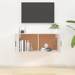 vidaXL Meuble TV mural Blanc 100x34 5x40 cm