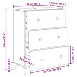 vidaXL Armoire à tiroirs 66 x 34 5 x 90 cm Bois d'ingénierie