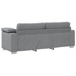 vidaXL Canapé 2 Pièces Gris clair 219 x 80 x 82 cm tissu