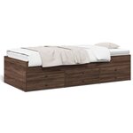 vidaXL Lit de jour et tiroirs chêne marron 75x190 cm bois d'ingénierie