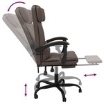 vidaXL Fauteuil inclinable de bureau Marron Similicuir