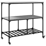 vidaXL Chariot de cuisine sonoma gris 100x50x95 cm bois d'ingénierie
