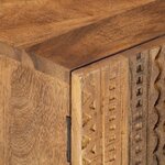 vidaXL Table de chevet 40x30x50 cm bois massif manguier et fer