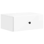vidaXL Cabinet de chevet mural 2 pc Blanc brillant 49 x 34 5 x 20 cm
