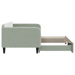 vidaXL Lit de jour avec lit gigogne gris clair 90x190 cm velours