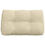 vidaXL Coussin de Dos Crème 80 x 24 x 50 cm tissu