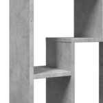 vidaXL Bibliothèque gris béton 63x20x90 cm bois d'ingénierie