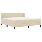 vidaXL Lit boxspring avec matelas avec matelas Crème 180 x 200 cm