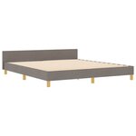 vidaXL Cadre de lit avec tête de lit Taupe 180 x 200 cm tissu