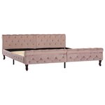 vidaXL Cadre de lit Rose Velours 200 x 200 cm