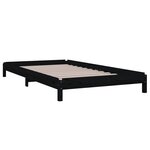 vidaXL Lit empilable Noir 80x200 cm Bois de pin massif