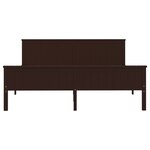 vidaXL Cadre de lit sans matelas marron foncé pin massif 180x200 cm