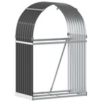 vidaXL Porte-bûches anthracite 80x45x120 cm acier galvanisé