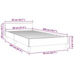 vidaXL Cadre de lit et tête de lit sans matelas noir 80x200 cm velours