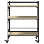 vidaXL Chariot de cuisine chêne sonoma 65x40x86 5 cm bois d'ingénierie