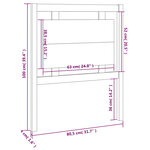 vidaXL Tête de lit 80 5x4x100 cm Bois massif de pin