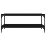 vidaXL Table basse Noir 80x50x40 cm Bois d'ingénierie