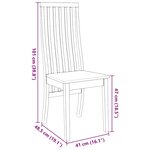 vidaXL Chaises à manger 2 Pièces bois massif caoutchouc