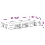 vidaXL Matelas à ressorts bonnell moyen 70x200 cm