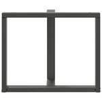 vidaXL Pieds de table à manger en forme de T  2 pièces  anthracite  100 x 35 x (72-73) cm  acier