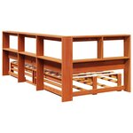 vidaXL Lit bibliothèque sans matelas cire marron 75x190 cm pin massif