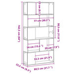 vidaXL Bibliothèque 5 niveaux sonoma gris bois d'ingénierie