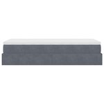 vidaXL Cadre de lit ottoman avec matelas gris foncé 80x200 cm velours