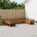 vidaXL Ensemble de canapés d'extérieur 9 pc Naturel