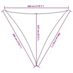 vidaXL Voile d'ombrage 160 g/m² Noir 3x3x3 m PEHD