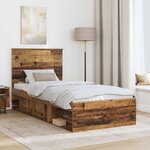 vidaXL Cadre de lit Bois ancien 90 x 190 cm Pin massif