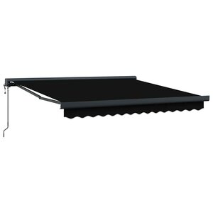 vidaXL Auvent Rétractable Noir 300 x 250 cm Tissu et Métal
