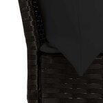 vidaXL Ensemble à manger de jardin 4 Pièces avec coussins noir