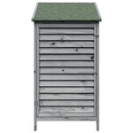 vidaXL Abri de jardin Gris 59 x 56 x 113 5 cm Bois de Sapin Massif