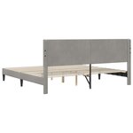vidaXL Cadre de lit avec tête de lit Gris clair 180 x 200 cm Velours