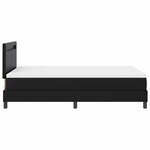 vidaXL Cadre de lit avec matelas Noir 120 x 200 cm Faux cuir