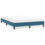 vidaXL Cadre de lit sans matelas bleu foncé 140x210 cm velours