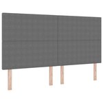 vidaXL Tête de lit Gris clair 180 cm Tissu en velours côtelé