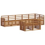 vidaXL Ensemble de canapés d'extérieur 8 pc Naturel Polyester
