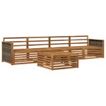 vidaXL Ensemble de canapés d'extérieur 5 pc Naturel