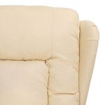 vidaXL Fauteuil inclinable Crème Tissu