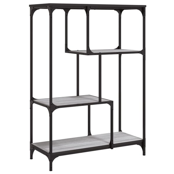 vidaXL Bibliothèque sonoma gris 81x36x115cm bois d'ingénierie et acier