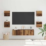 vidaXL Ensemble meuble TV 6 Pièces Bois ancien Moyen 120 x 30 x 30 cm