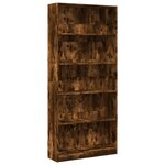 vidaXL Bibliothèque chêne fumé 80x24x176 cm bois d'ingénierie