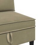vidaXL Canapé central avec rangement Kaki Velours
