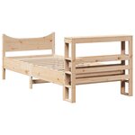 vidaXL Cadre de lit avec tête de lit 90x200 cm bois de pin massif