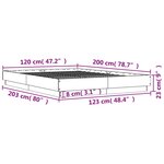 vidaXL Cadre de lit sans matelas gris béton 120x200 cm