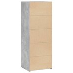 vidaXL Buffet haut gris béton 45x41x124 cm bois d'ingénierie
