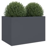 vidaXL Jardinière anthracite 62x47x46 cm acier